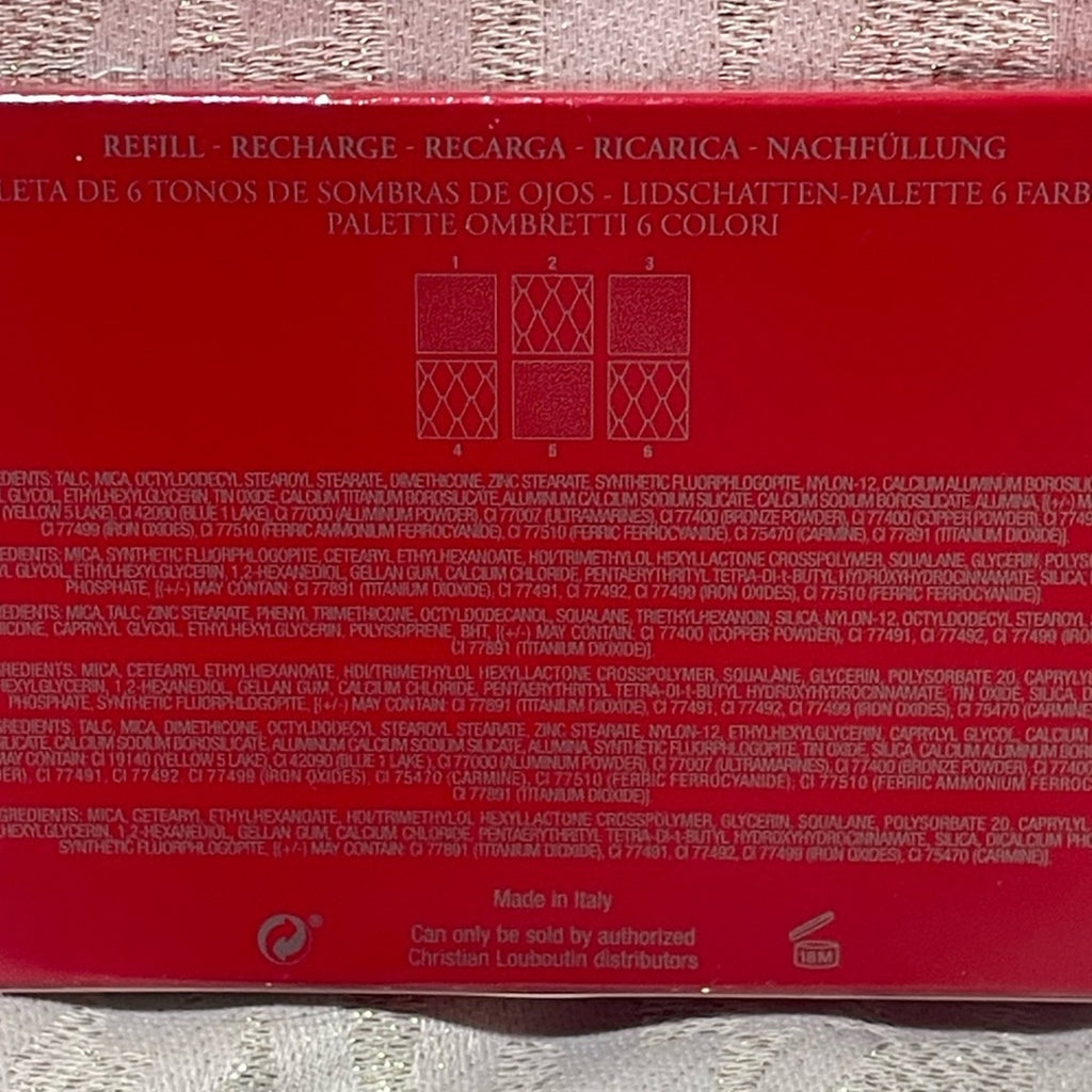 Christian Louboutin Eye Shadow Pallet Refill Shade Rouge Pigalle NIB