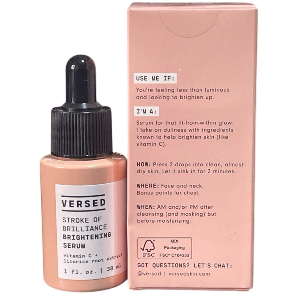 Versed Brightening Serum with Vitamin C 1 oz New