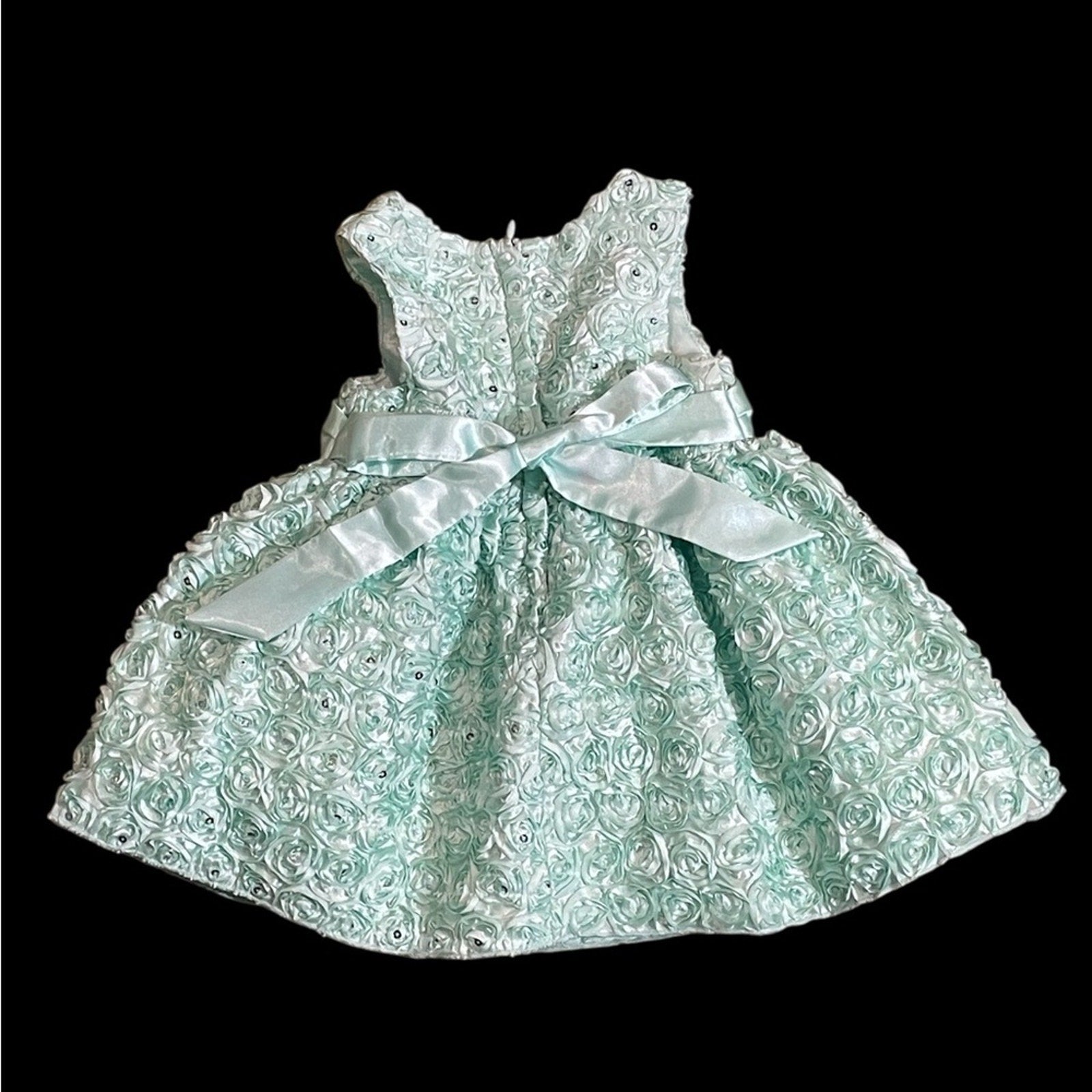 American Princess 18-Month Mint Floral Dress, Like New