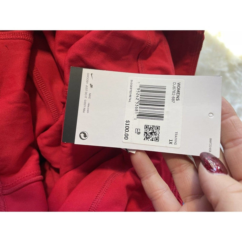 Nike Yoga Lux Red Leggings NWT MSRP $100 Women's Pant‎ Sixe 1X