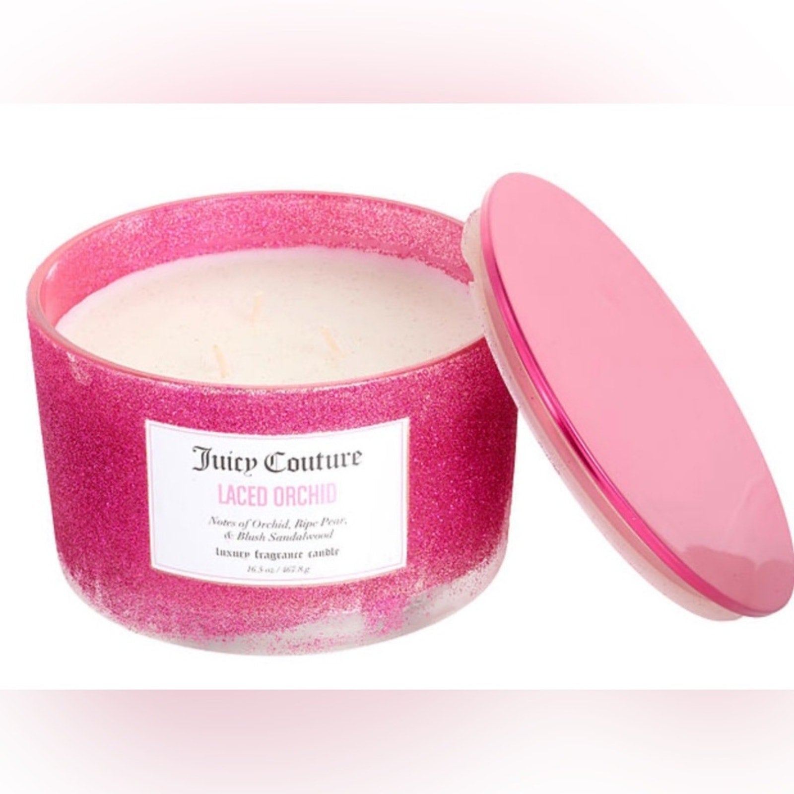 Juicy Couture Laced Orchid Pink Candle 3 wick 16.5 oz