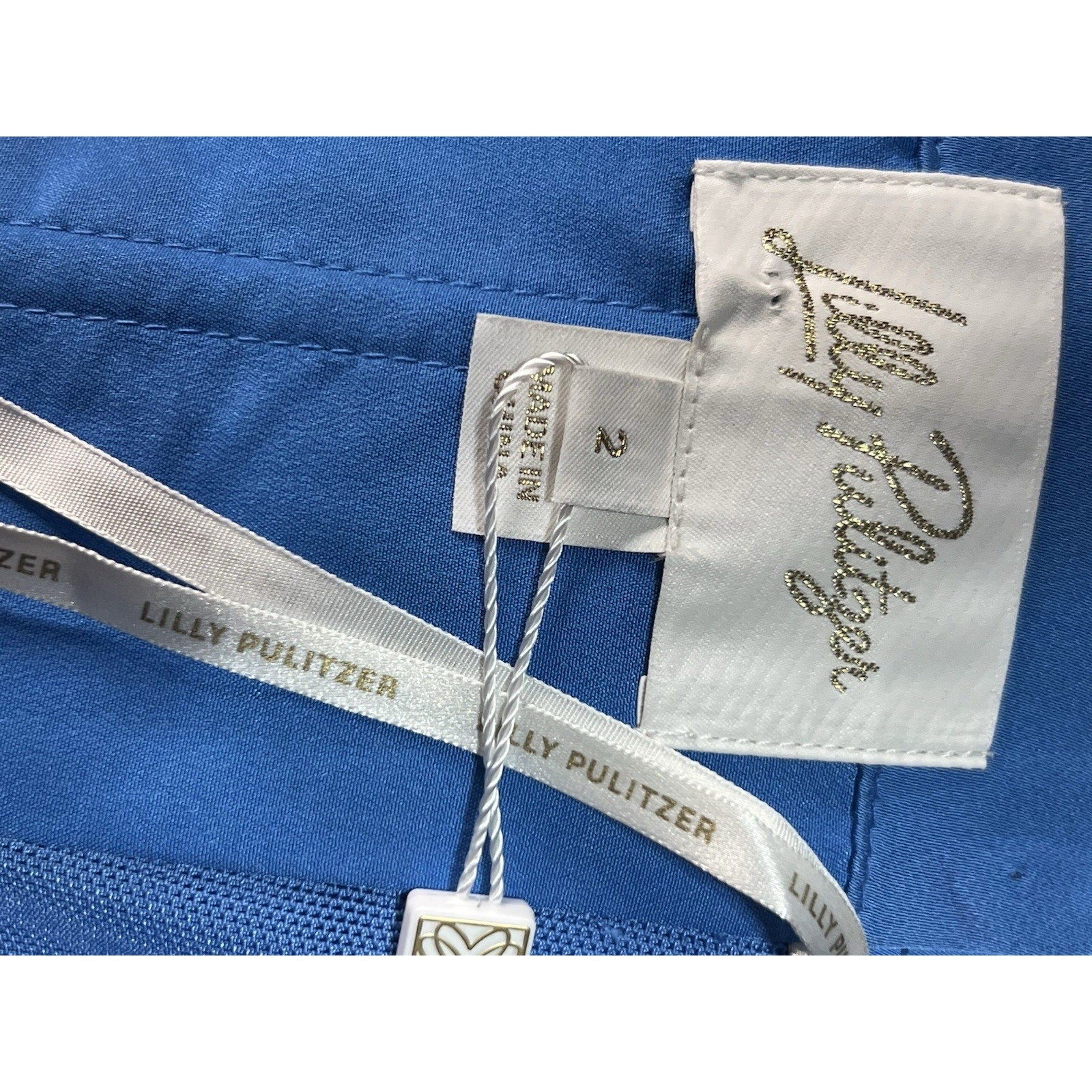 Lily Pulitzer Blue Satin Dress New With Tags $228 MSRP