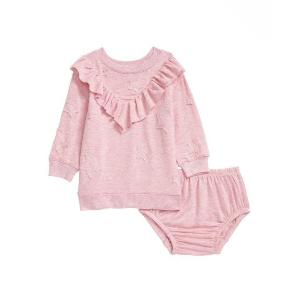 Splendid Shooting Star Dress & Bloomers Set in Pastel Pink Size 18-24M New