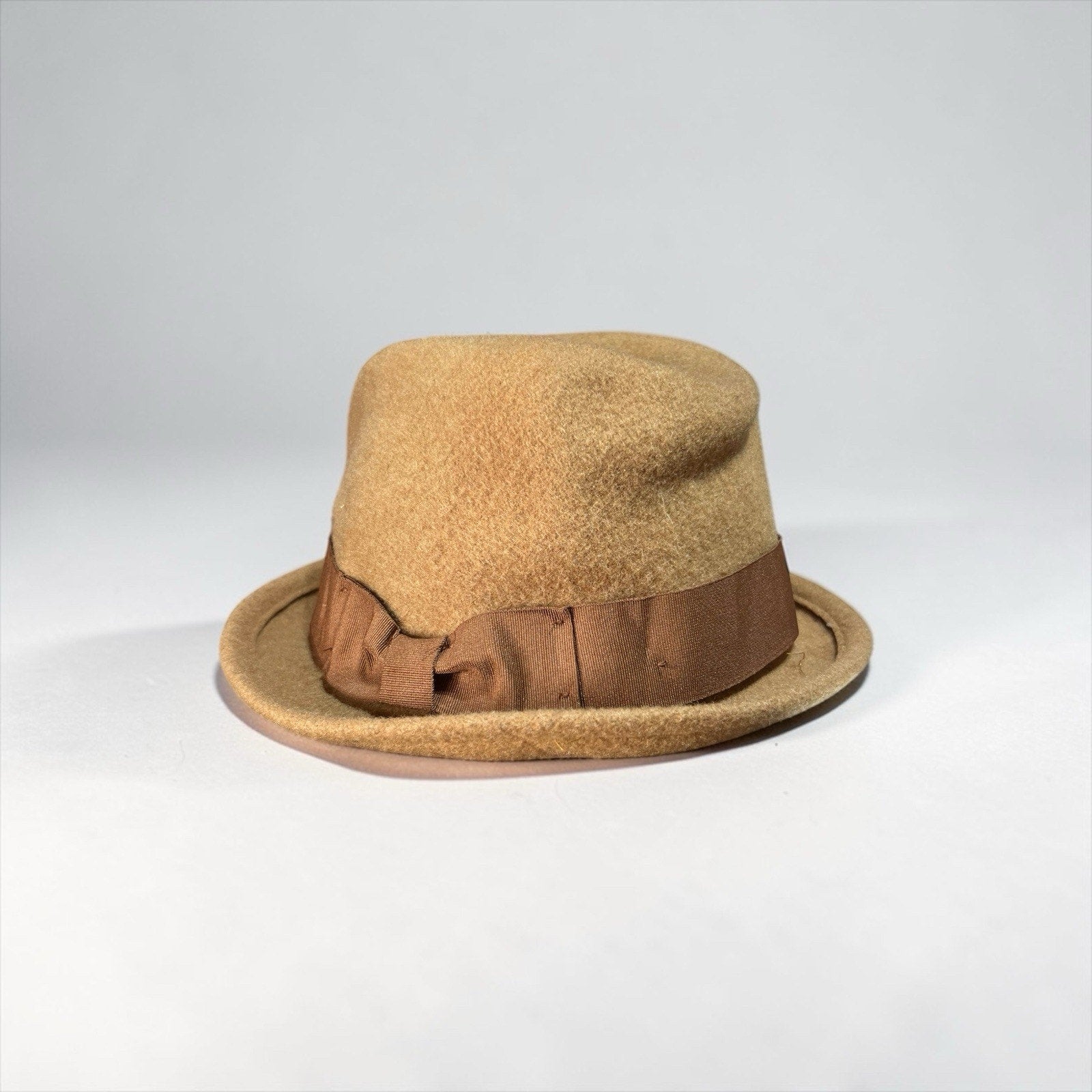 Brixton Tan Wool Fedora Hat New