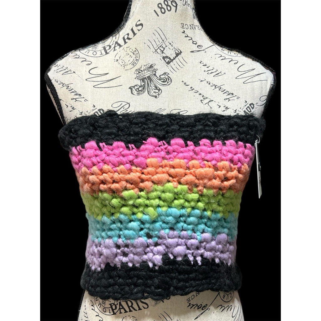 BP Chunky Knit Striped Halter Top / Blouse–see Fits Like S/M NWT