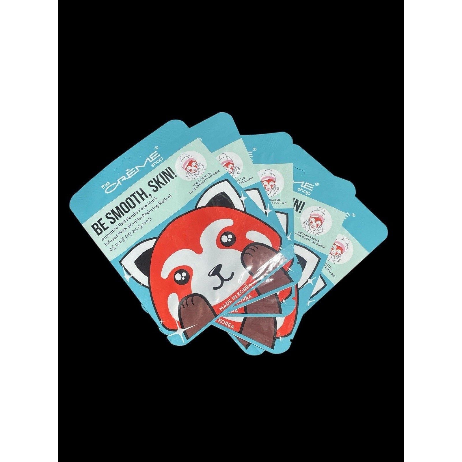Crème Shop Be Smooth Skin Red Panda Face Mask Set Of 5 Masks New Sealed