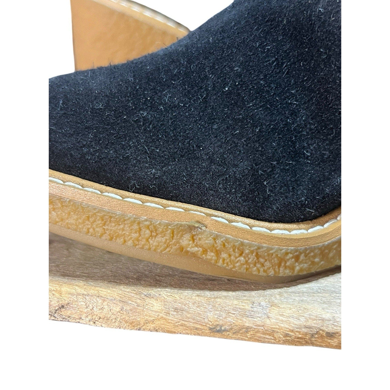 Franco Sarto Ulayna suede wedge ankle boots with a faux fur Size 8.5
