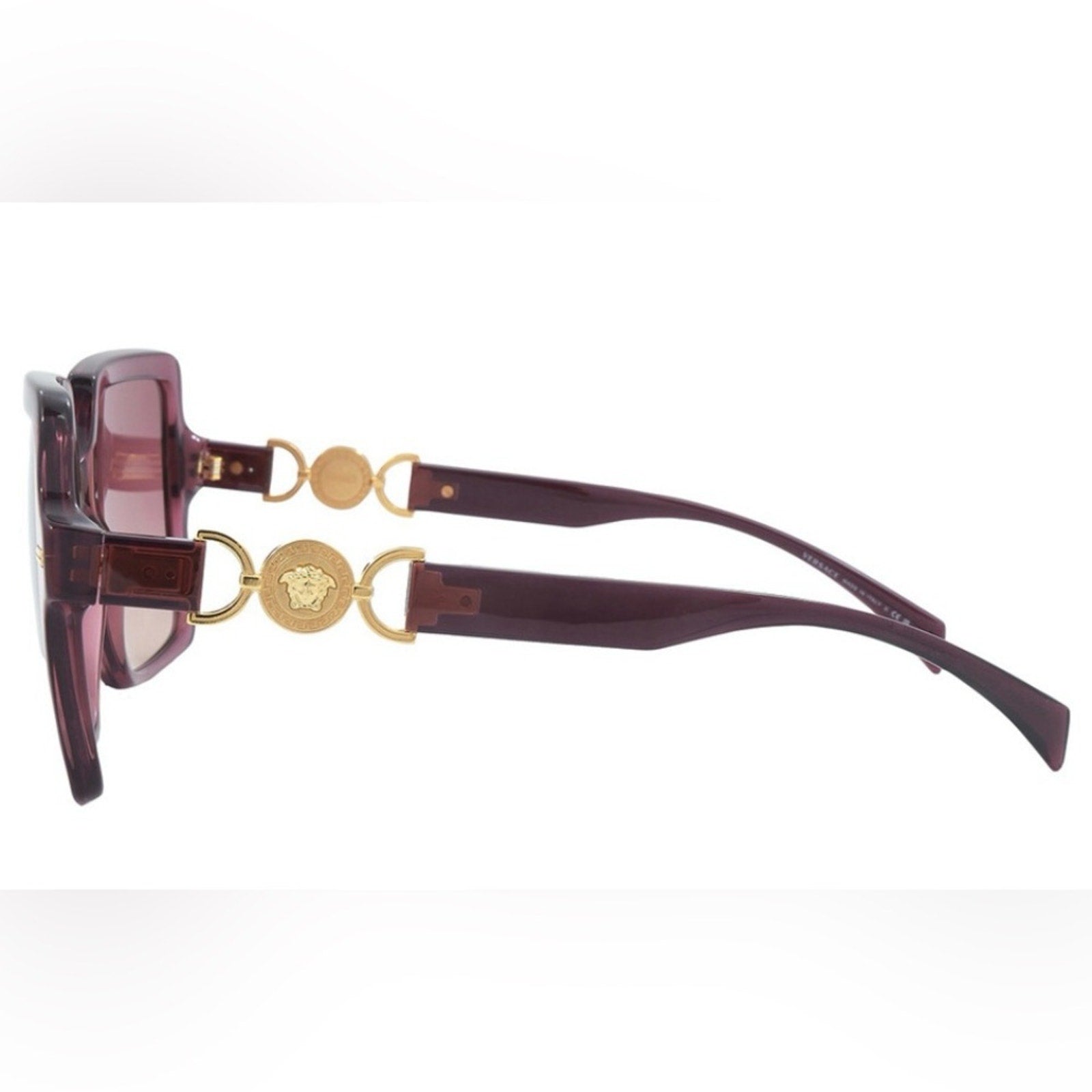 Versace Elegant Pink Sunglasses with Gold Accents NIB MSRP $354