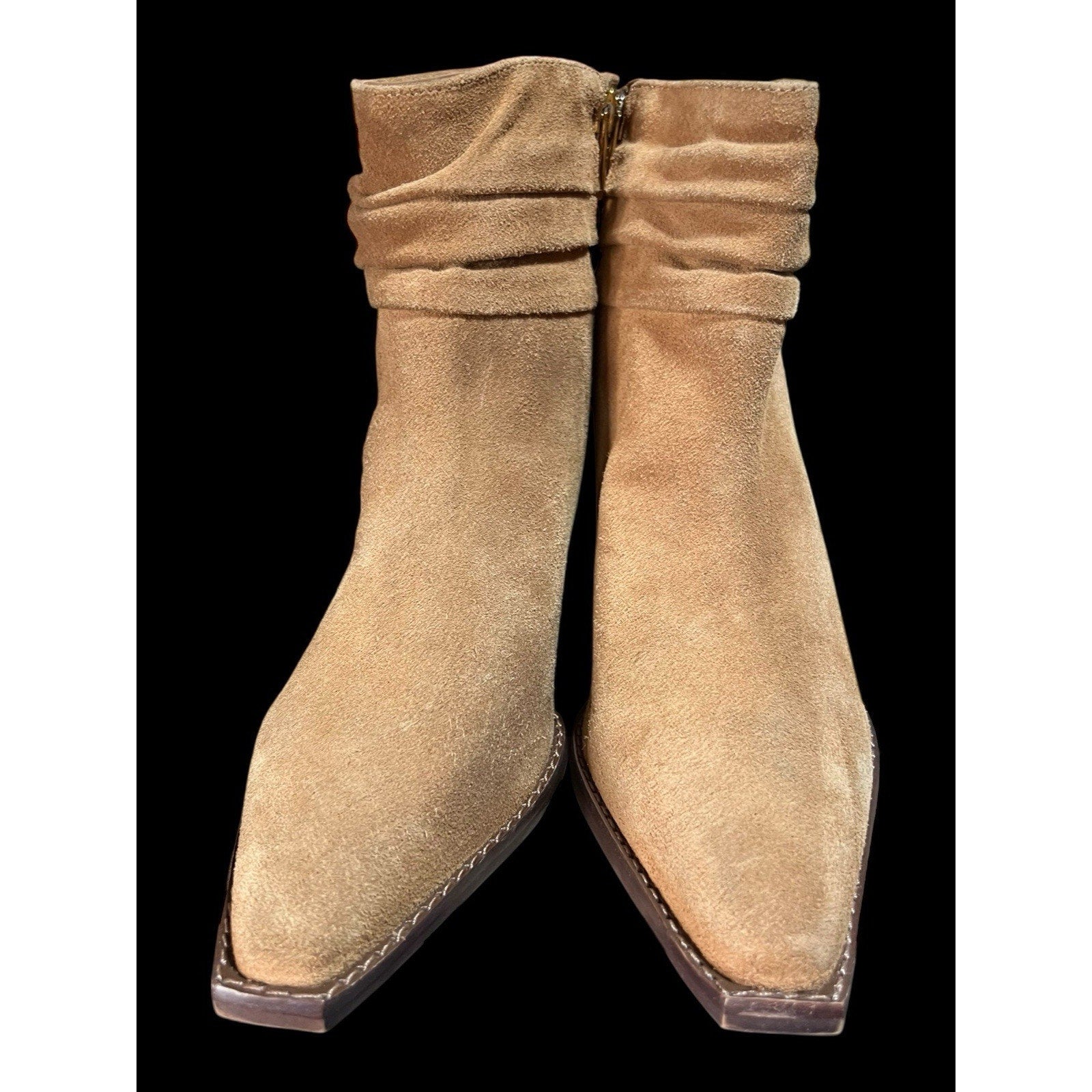 Vince Camuto Nerlinji pointed-toe ankle boots Tan Suede Women’s Shoe Size 8M