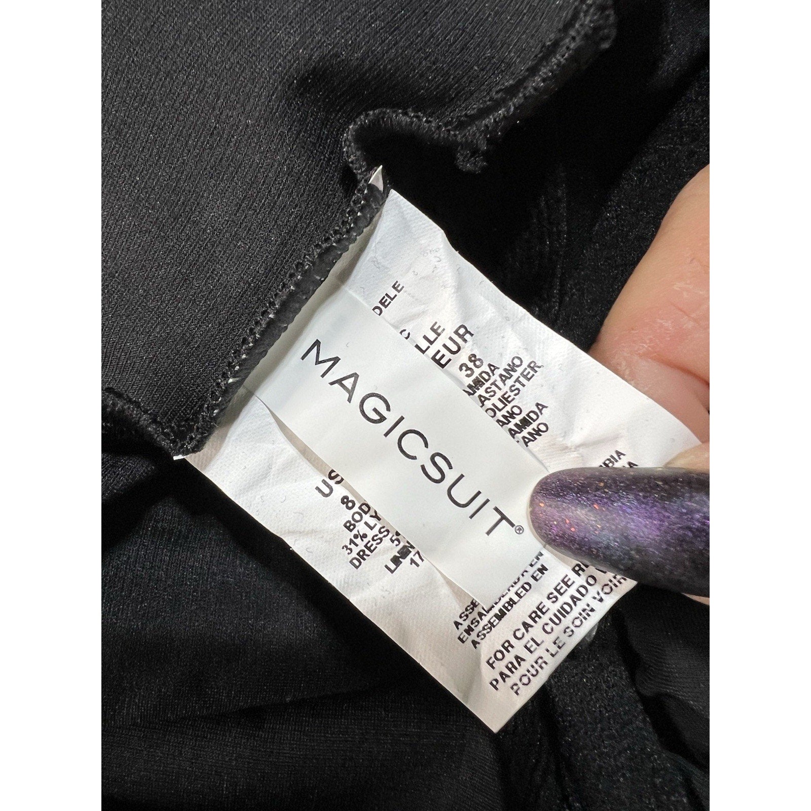 Magic suit Sea Level Australia black U-bar bandeau one-piece swimsuit SZ 8 NWOT