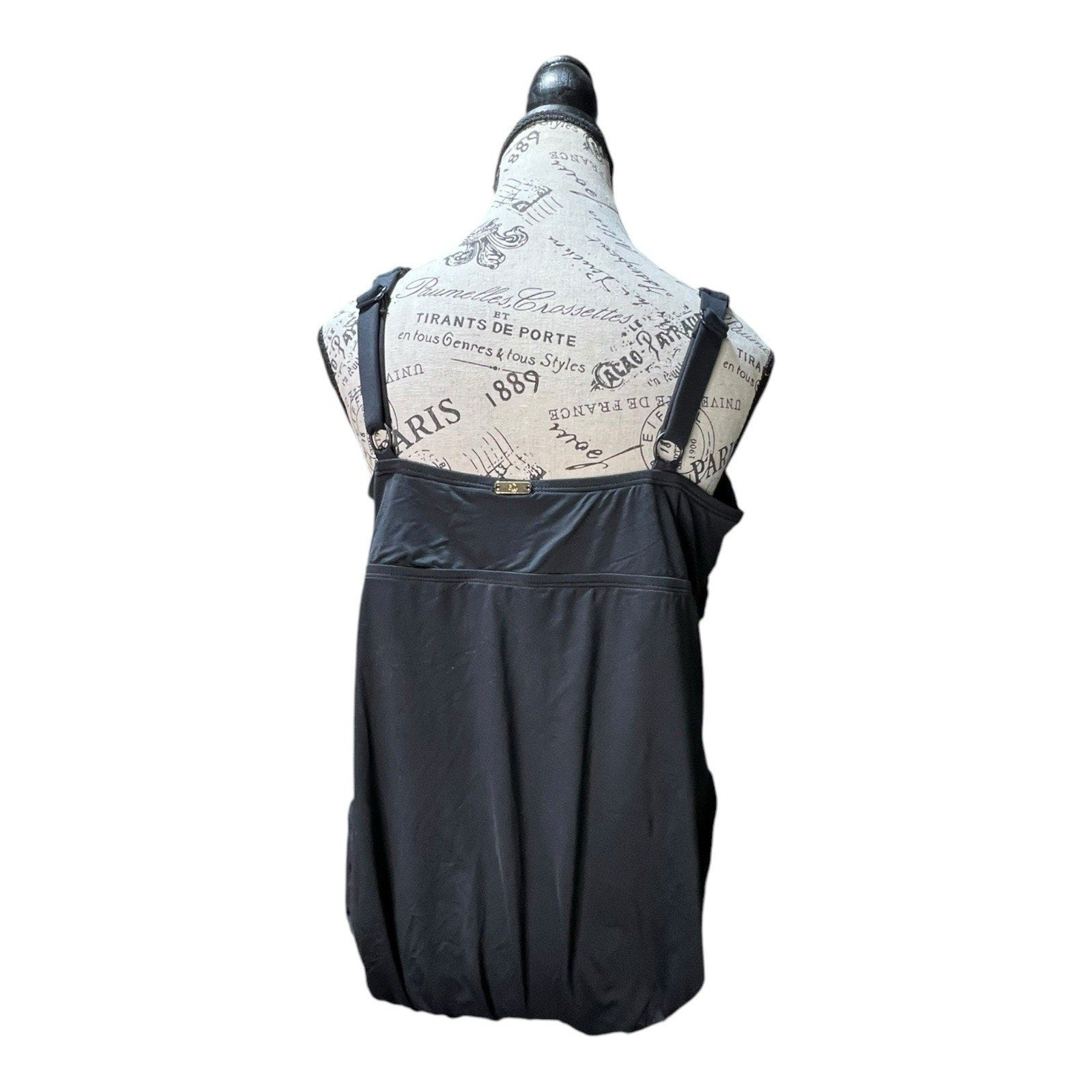 Lauren By Ralph Lauren Black Twist Front Swimsuit Size 18W NWOT