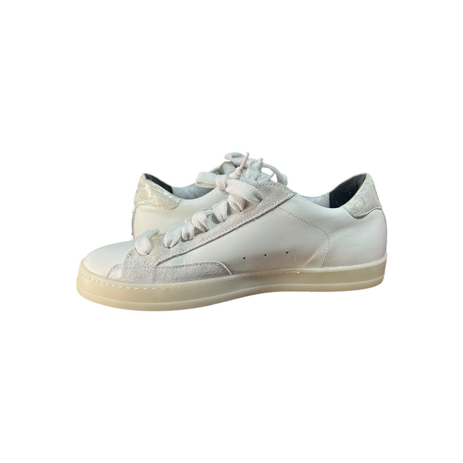 P448 John sneakers in white leather with silver accents EU 38