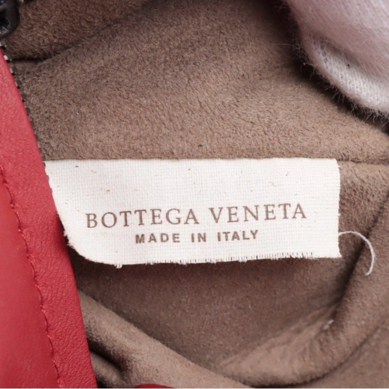 Bottega Veneta Orange and Maroon Woven Leather crossbody Bag Pre Owned