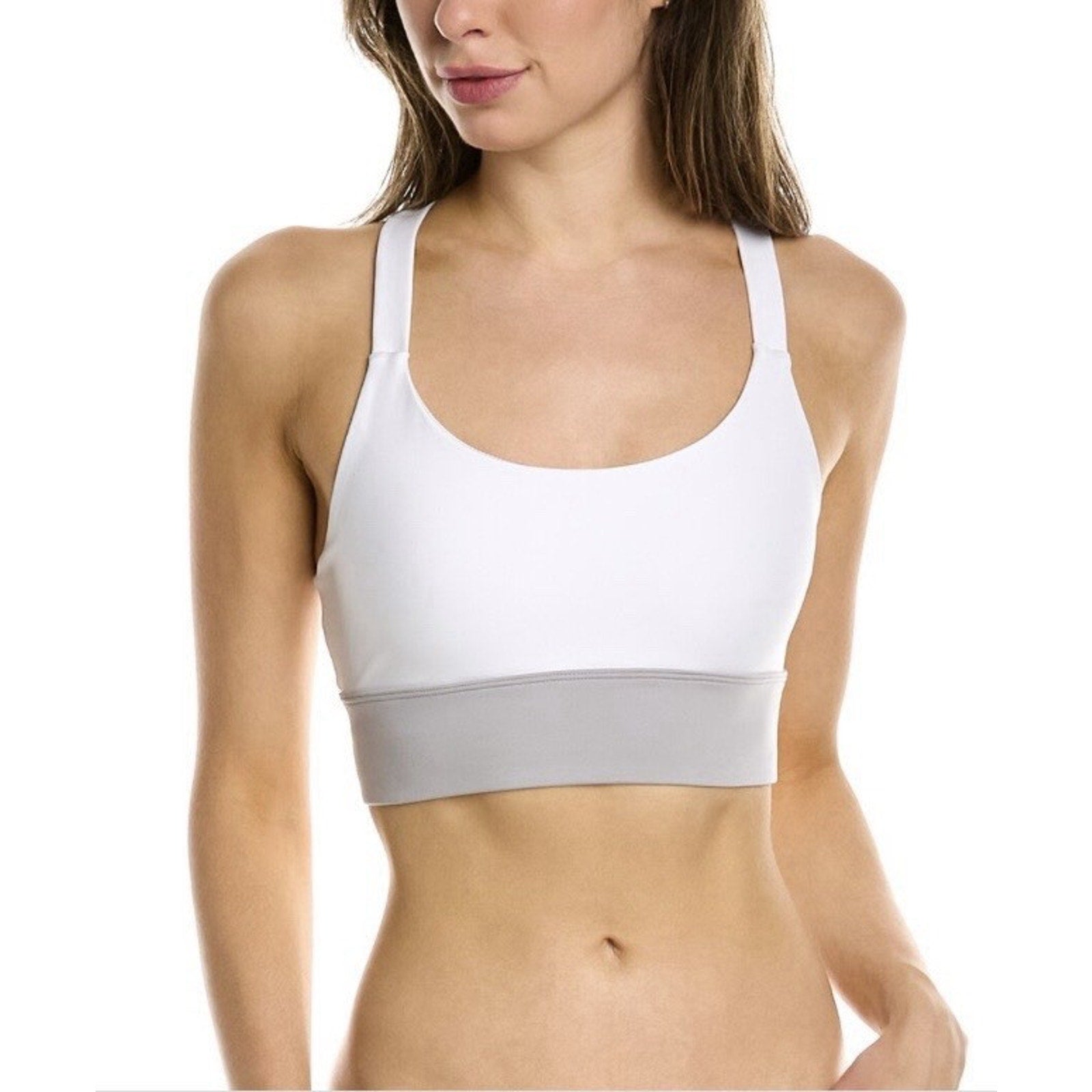 Natori Impulse Bralette White And Gray Women’s Size S New