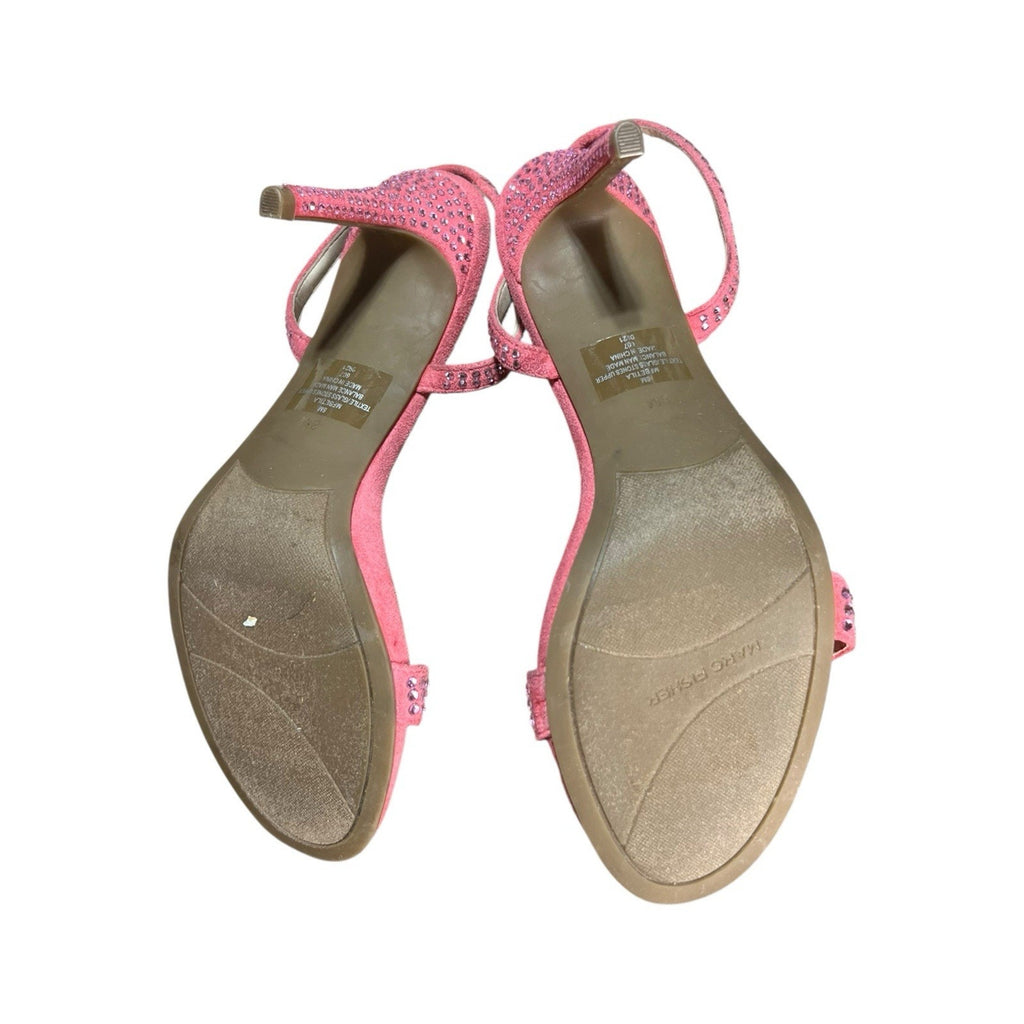Marc Fisher Betila Rhinestone Embellished Slingback Sandals in a pink color 8M