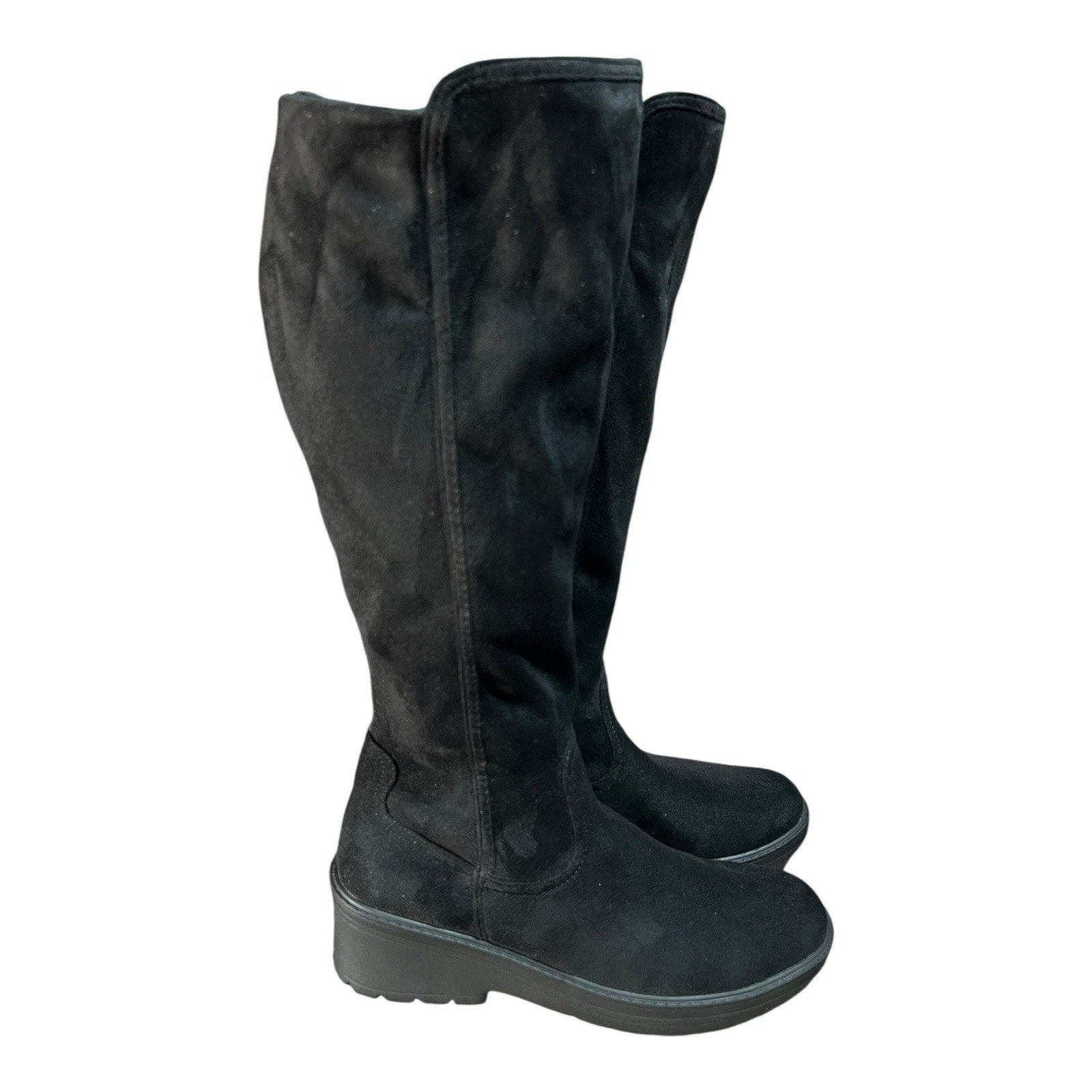 BZEES Black Vegan Knee High Boots Women’s Shoe Size 6.5M