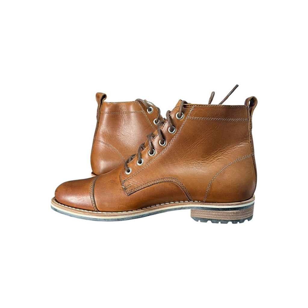 Helm The Hollis Teak Boot Brown Leather Men’s Shoe Size 10