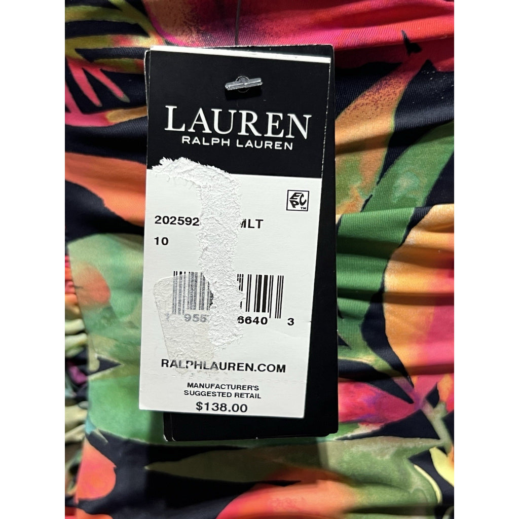 Lauren Ralph Lauren Slimming Fit 1 Piece Swimsuit Womens Size 10 NWT MSRP $138