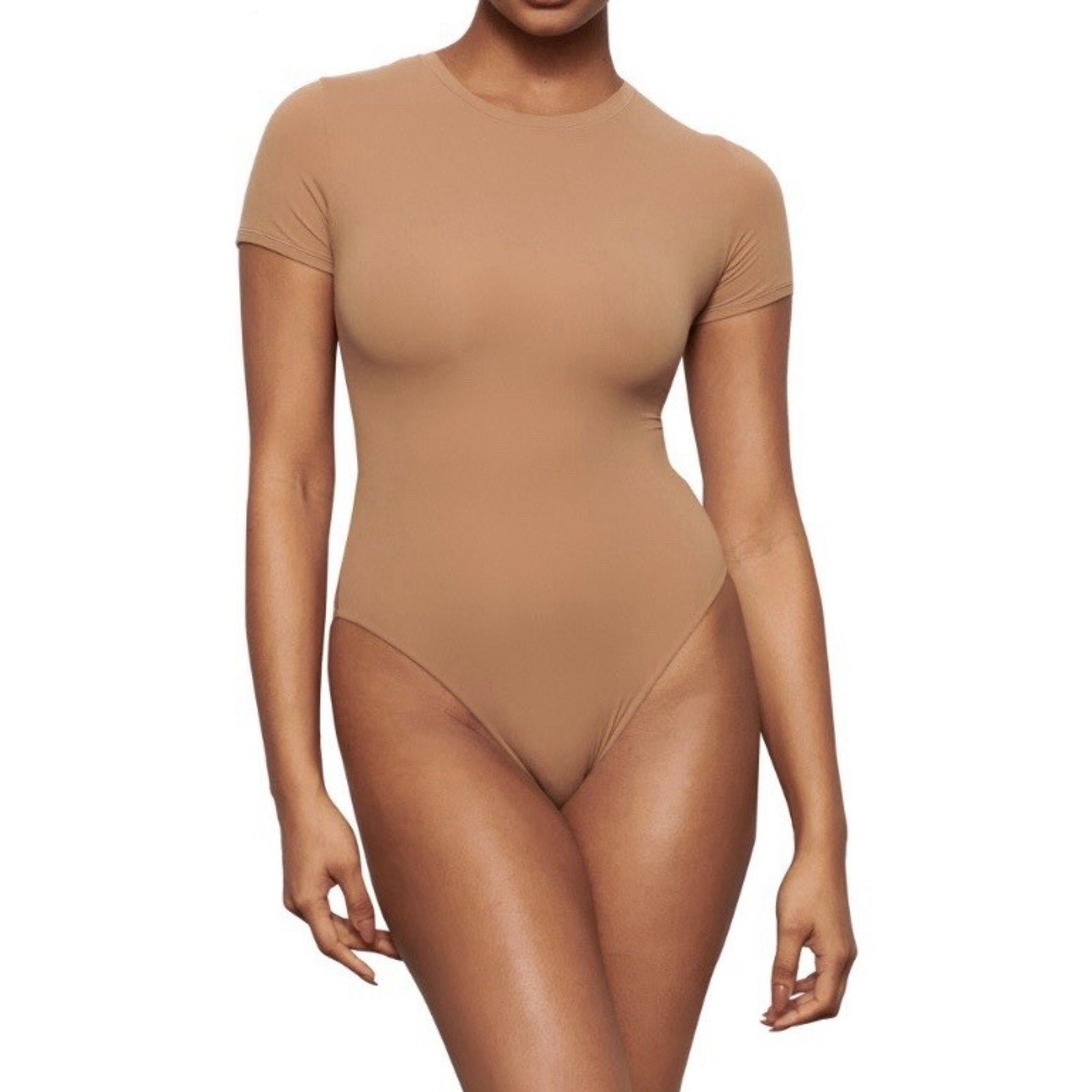 SKIMS Women's Fits Everybody T-Shirt Bodysuit - Sienna - Size XS