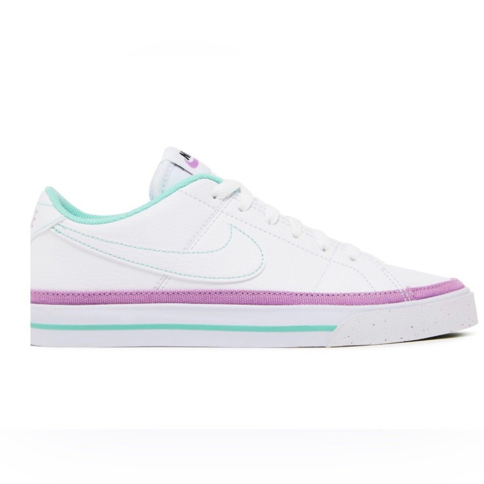 Nike Women's White Court Legacy White and  Lavender Sneakers Womens 8 NIB