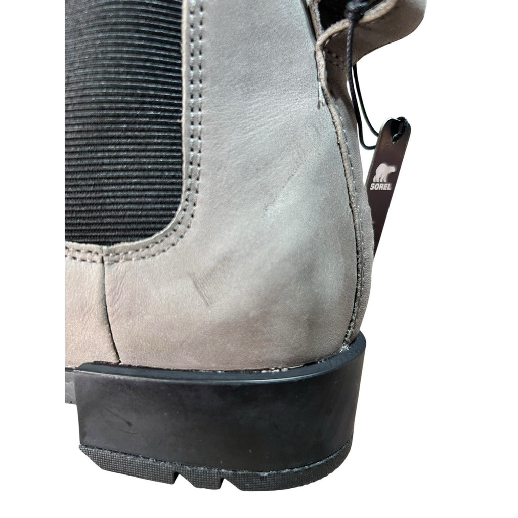 Sorel Women's Emelie II Chelsea Waterproof Boot in the Quarry/Black Womens 6 NWT
