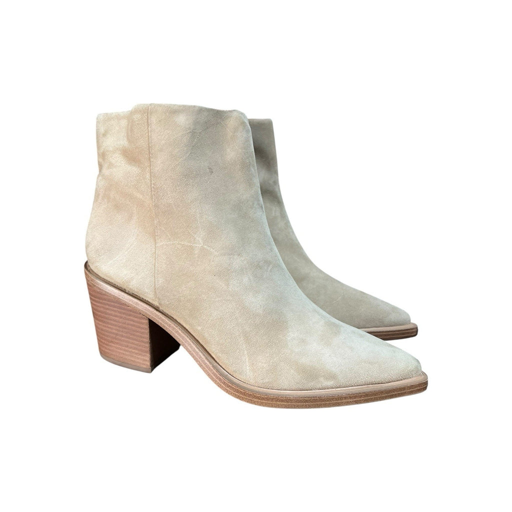 Vince Camuto Rivalla Tan Suede Ankle Bootie Women’s Shoe Size 10M