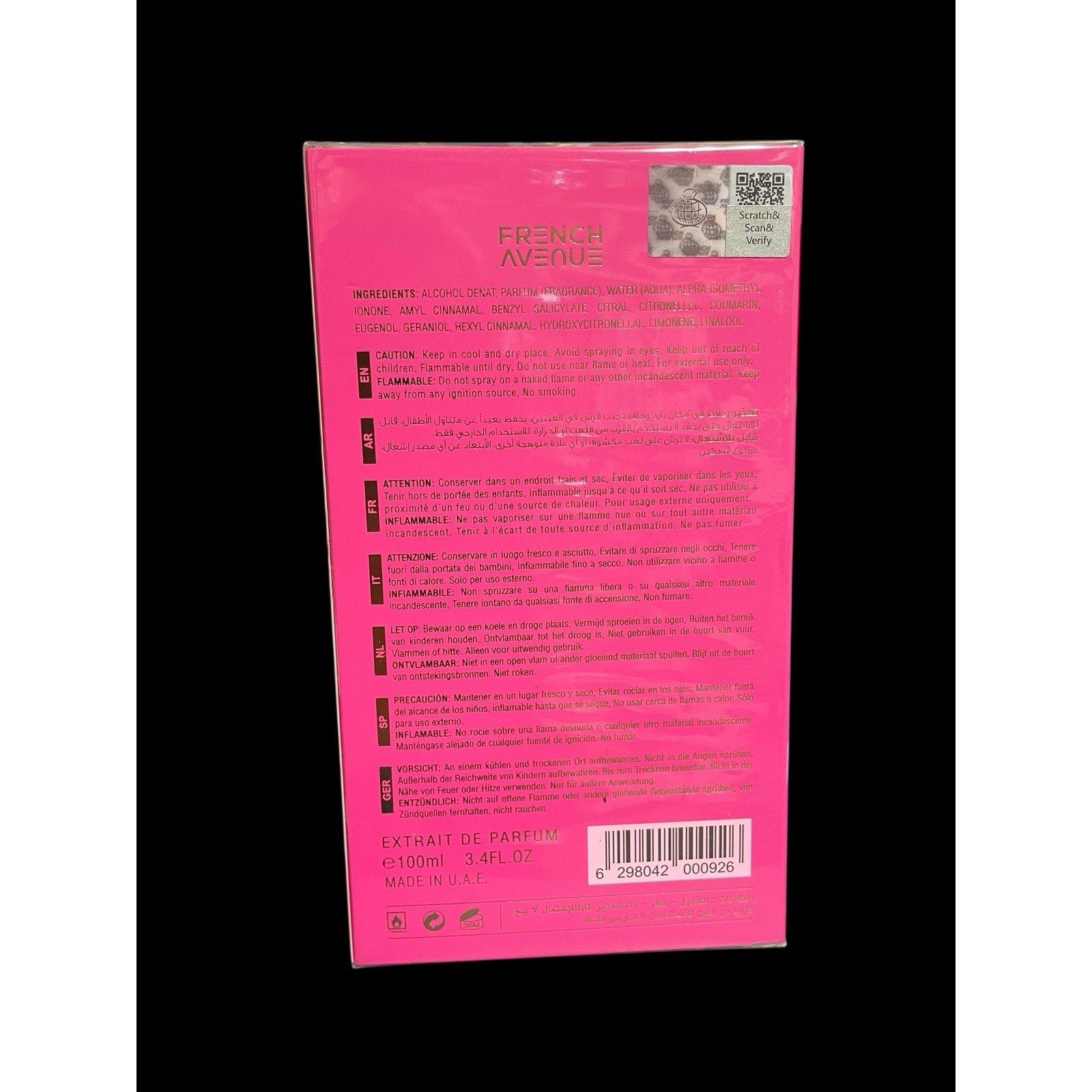 Vulcan Baie by French Avenue 3.4oz Extrait de Parfum Unisex NEW IN SEALED BOX