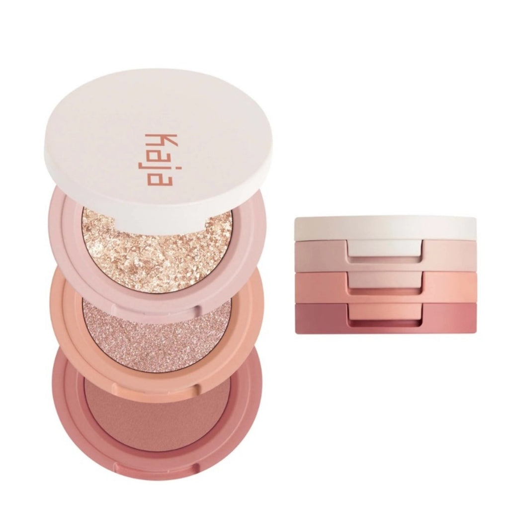 KAJA Beauty Bento Bouncy Shimmer Eyeshadow Trio - Pink and Gold