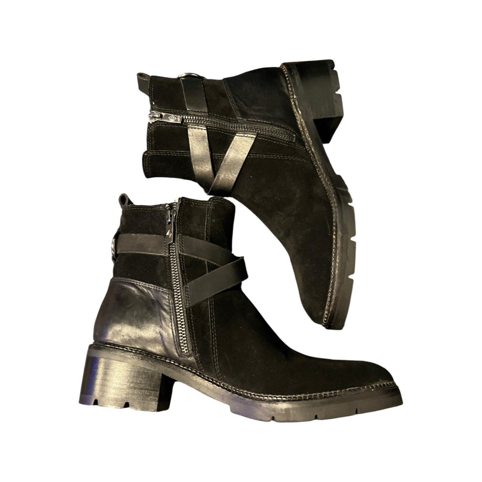 Donald Pliner Captain Black Suede Bootie Womens 8 M