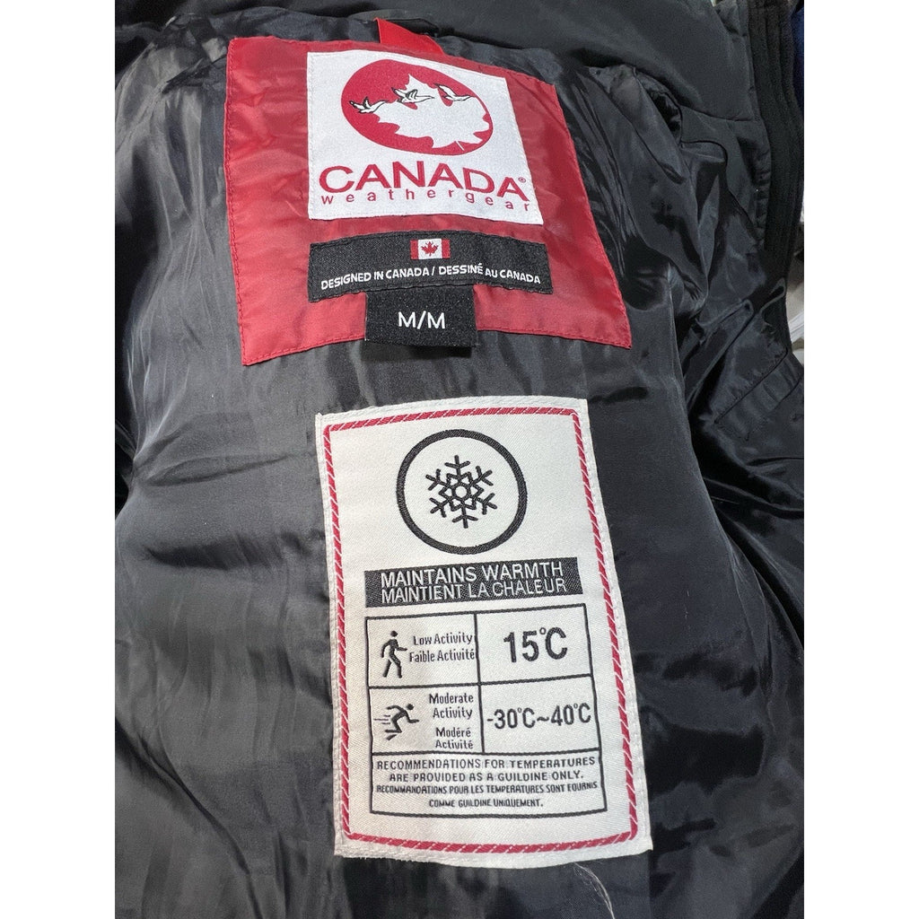 Canada Weather Guard Black Hooded Puffer Coat NWT $260 MSRP Size M