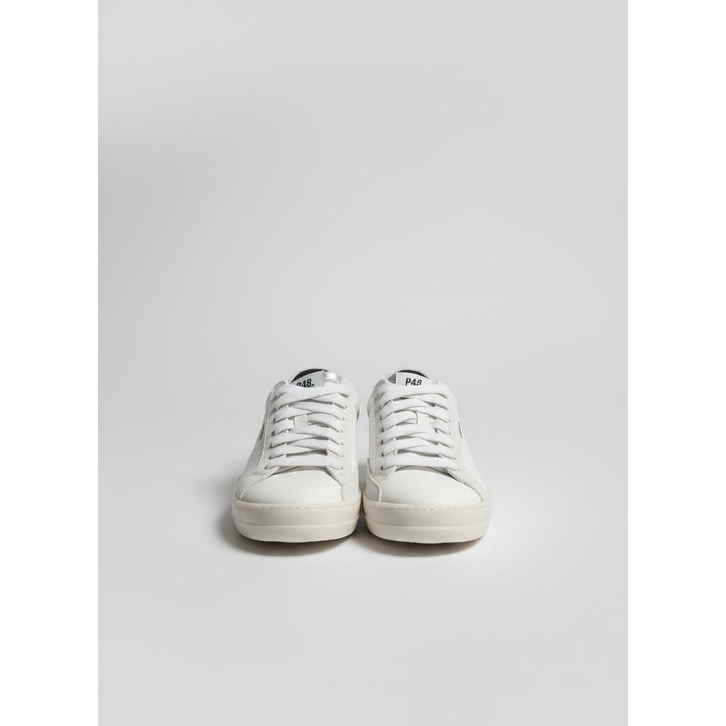 P448 John sneakers in white leather with silver accents EU 38
