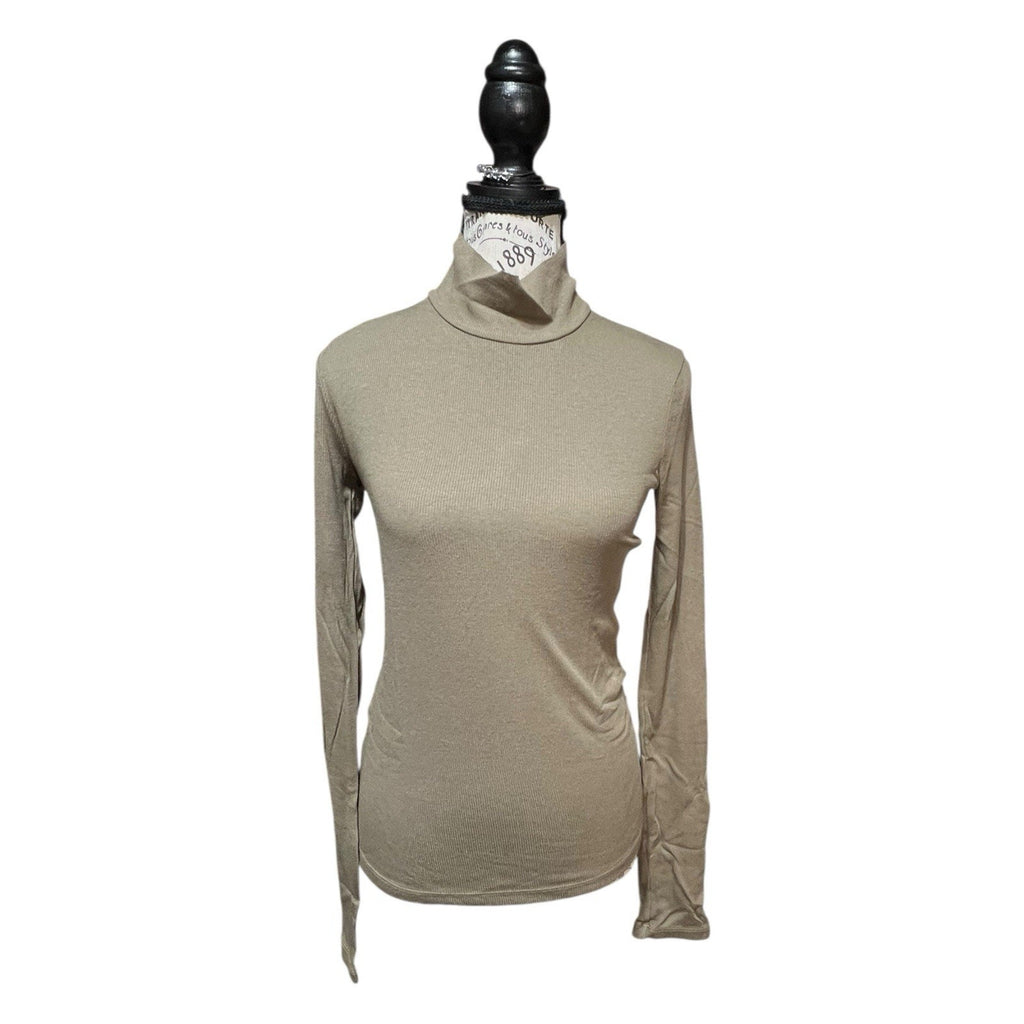 Cotton Citizen Olive Green Verona Turtle Neck Size M New