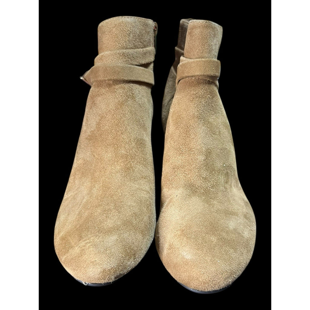 Bella Vita Arlette block heel ankle bootie Tan Suede Women’s Shoe Size 8.5 m