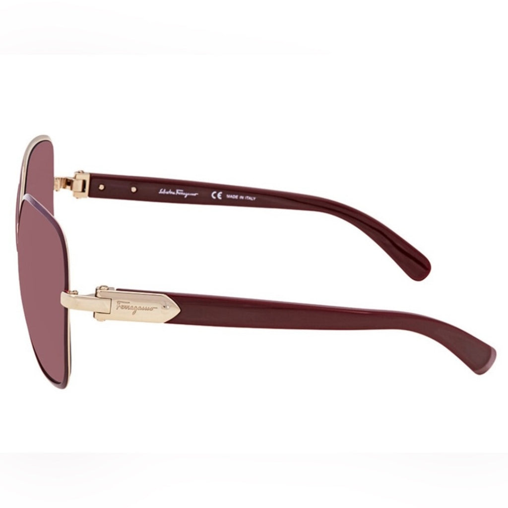 Salvatore Ferragamo Elegant Burgundy Sunglasses NWT MSRP $379