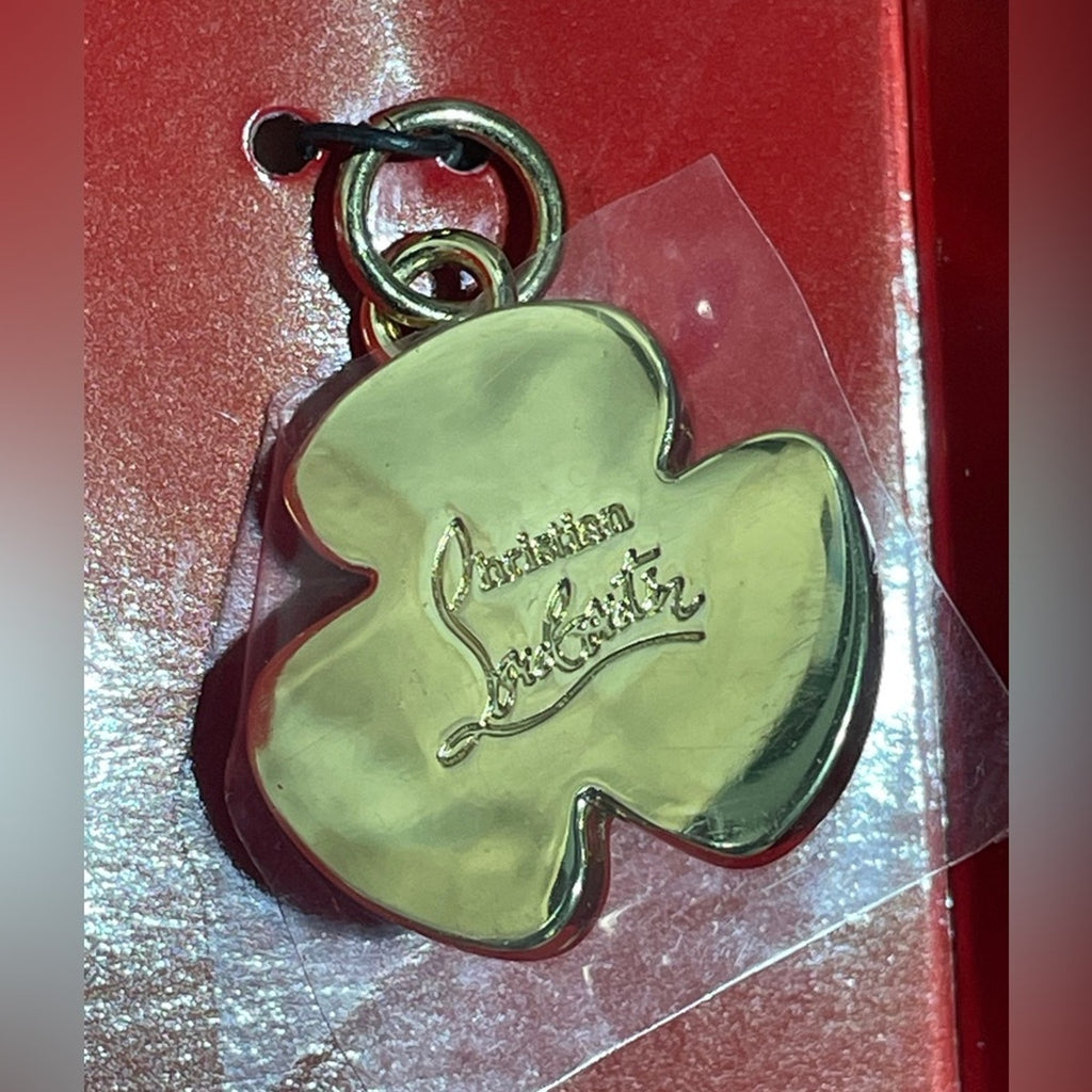 Christian Louboutin Red Clover Lipstick Charm NIB