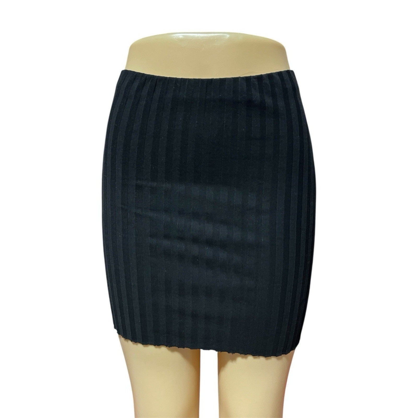 Cotton Citizen Black Ribbed Short Skirt Size S NWOT