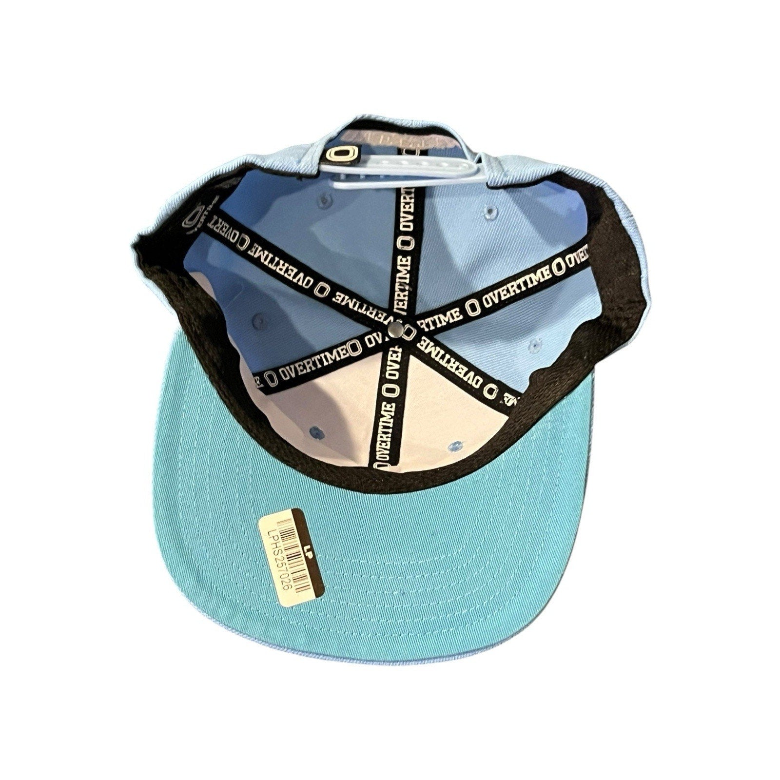 Overtime Adult Flat Brim Snapback 3D Ombre Embroidery Logo Baseball Hat - Blue