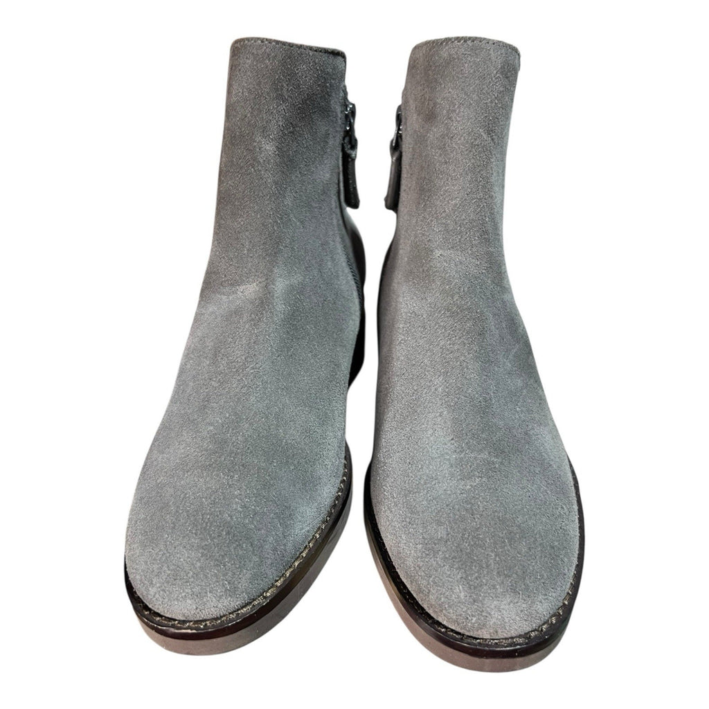 Cole Haan Gray Suede Ankle Bootie Womens Shoes Size 5B