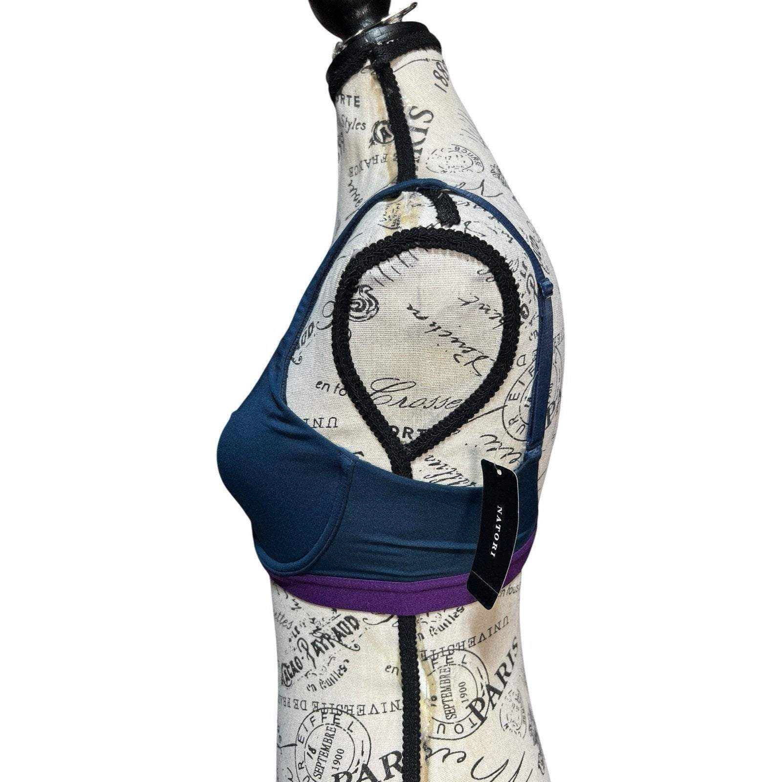 Natori Recharge Sport Bra Navy Blue And Purple Size 32D