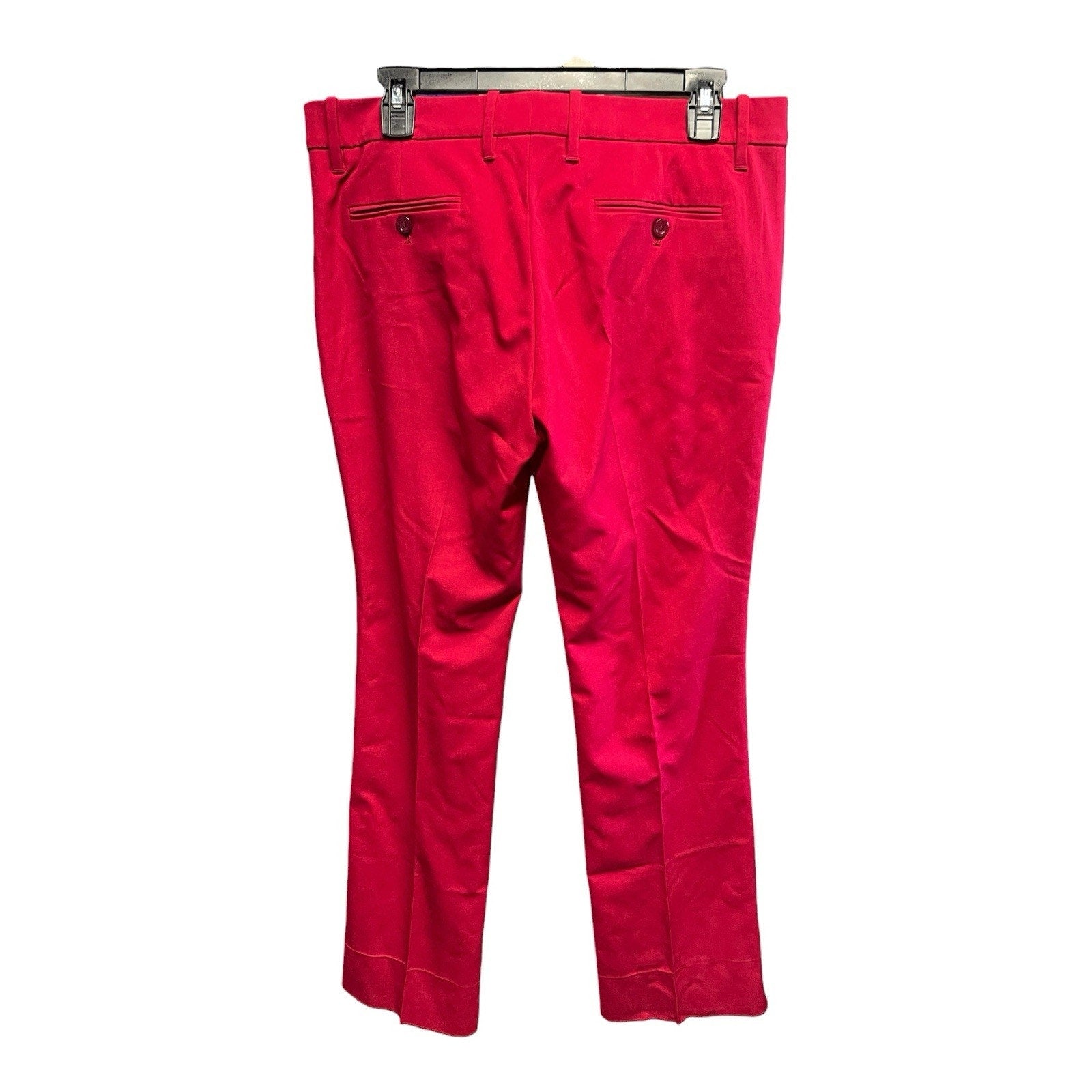 Gucci red tailored dress trousers featuring a classic straight-leg SZ 44 New
