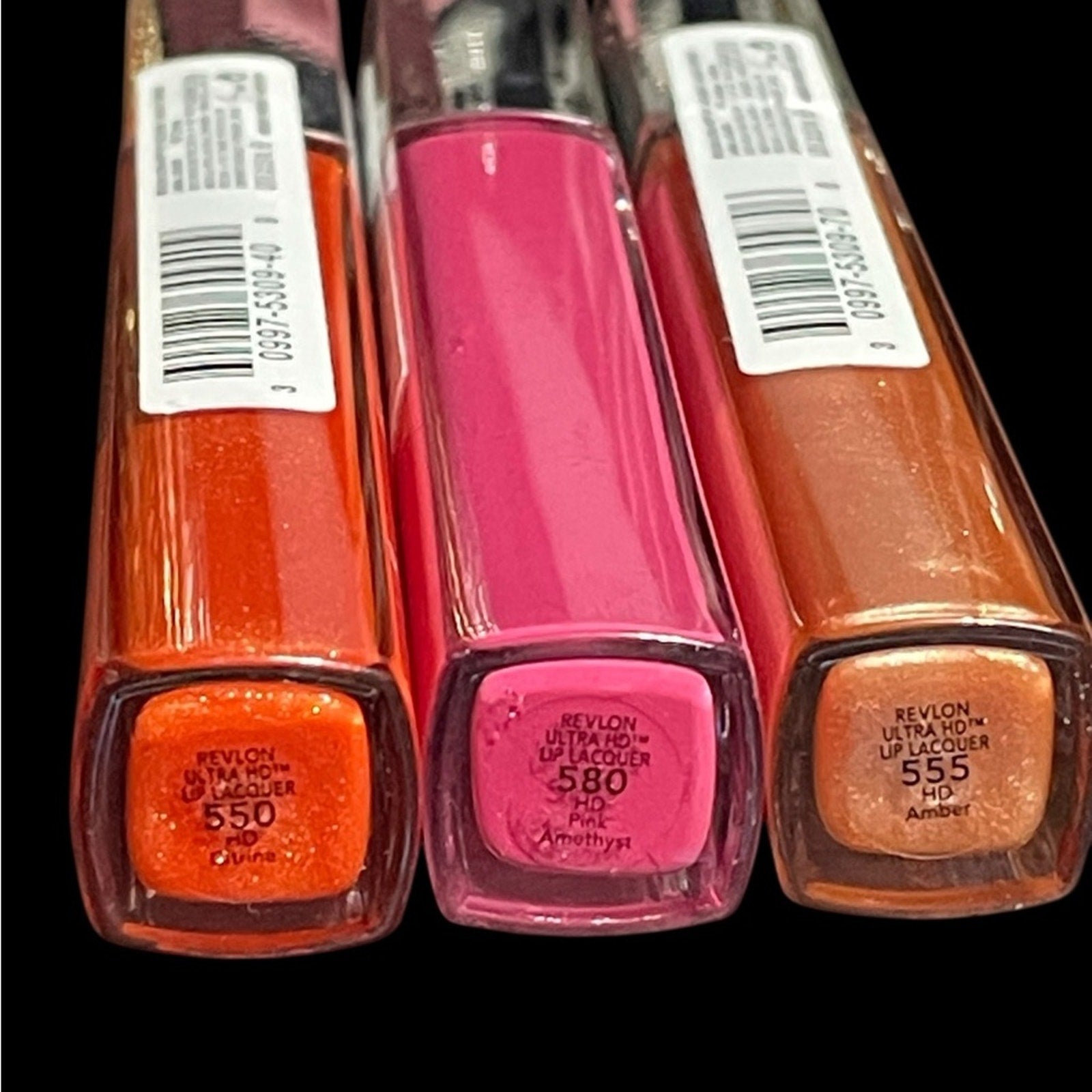 Revlon Vibrant Lip Gloss Set - Orange, Pink, and Peach Fall Colors New