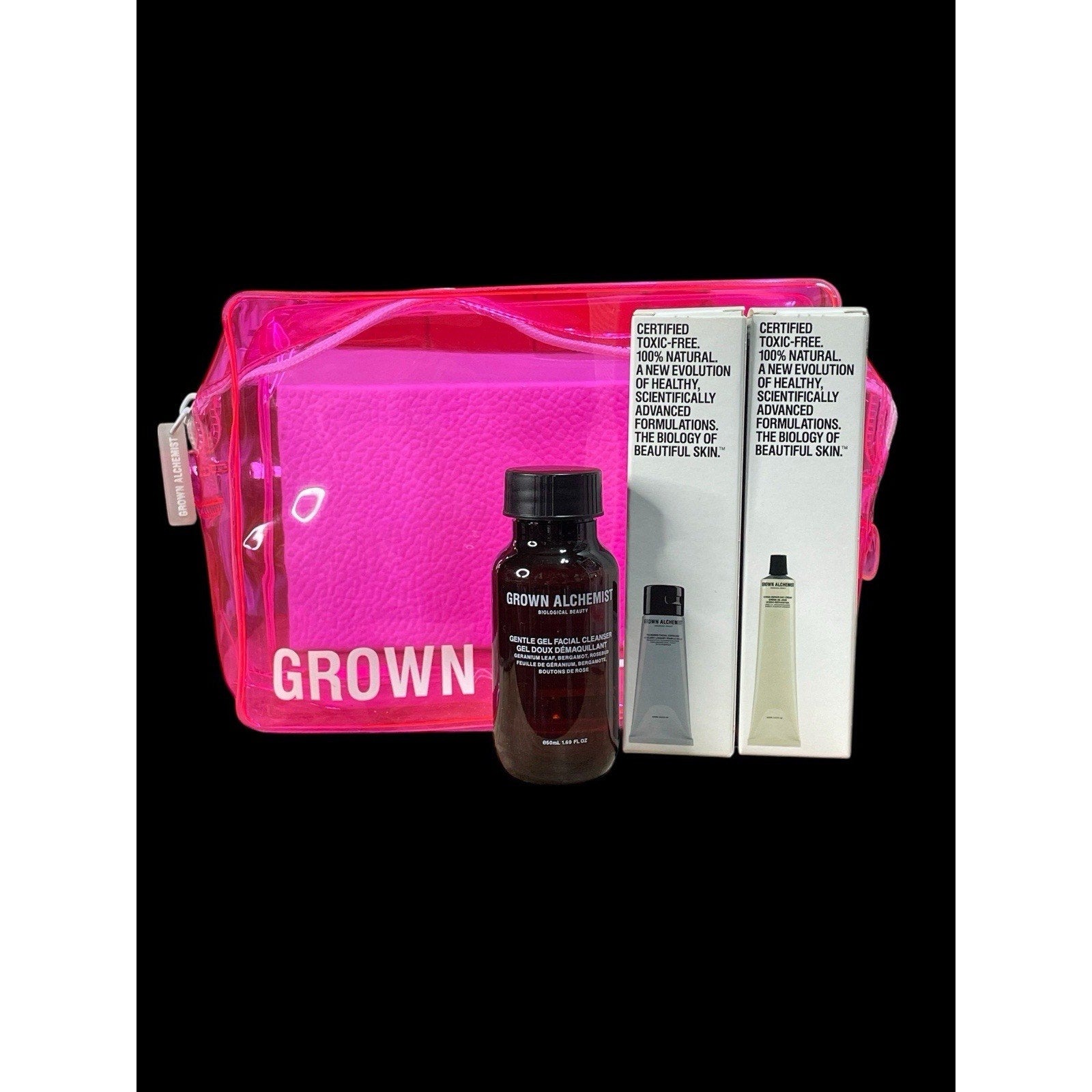 Grown Alchemist Travel Essentials Set Cleanser, Repair Cream And Exfoliant New