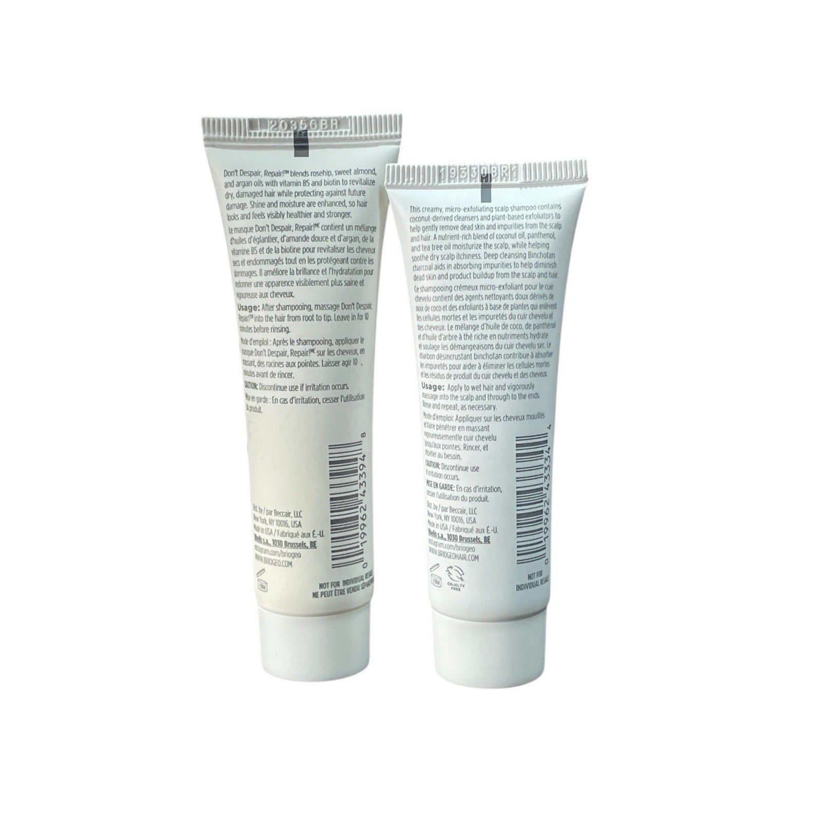 Briogio Travel Deep Conditioning Mask And Scalp Revival 1 Oz Ea New