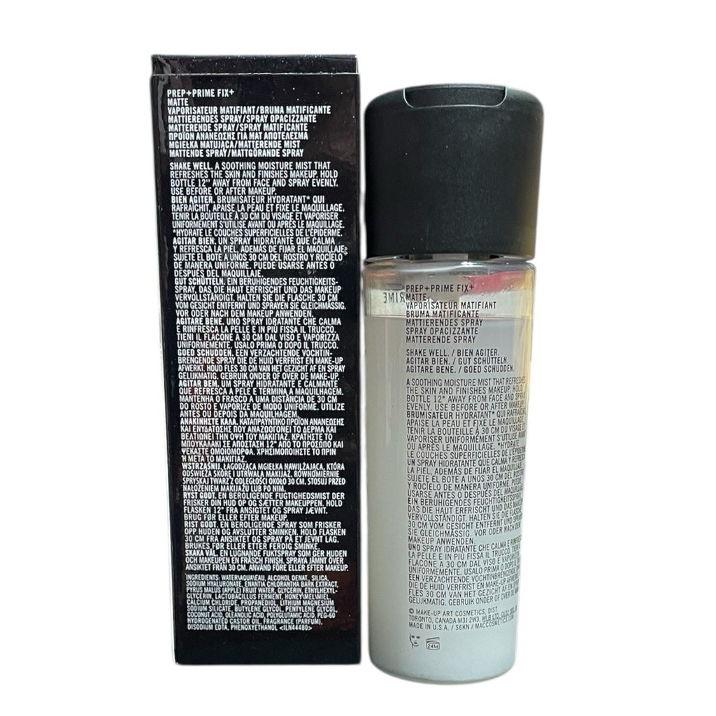 Mac Prep And Prime Fix + Matte Setting Spray 3.4oz New
