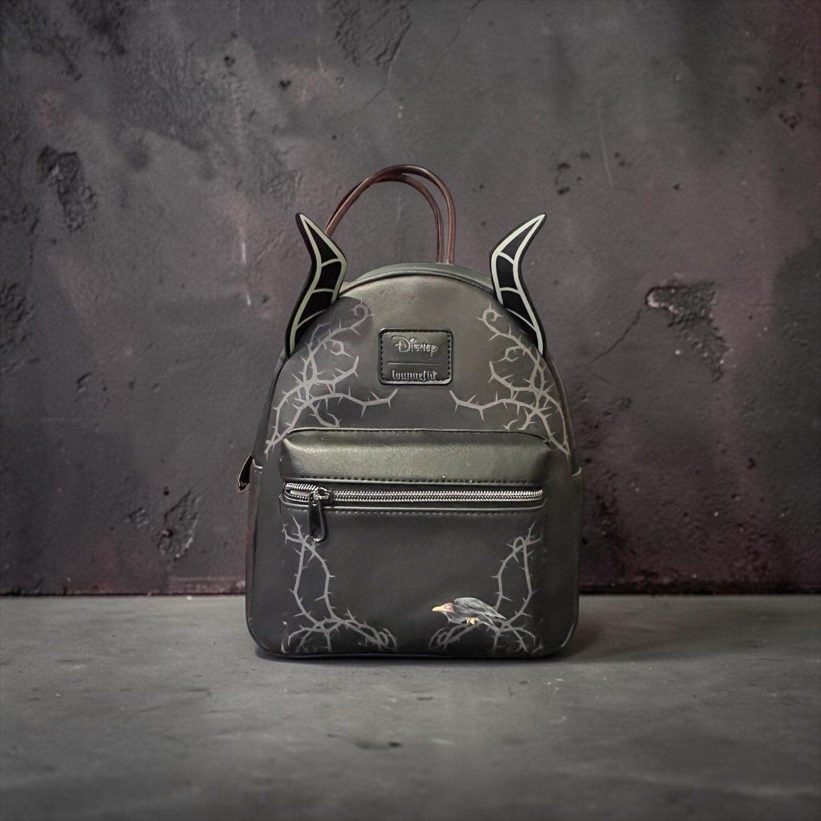 Loungefly Disney Sleeping Beauty Maleficent mini backpack Glow In The Dark Horns
