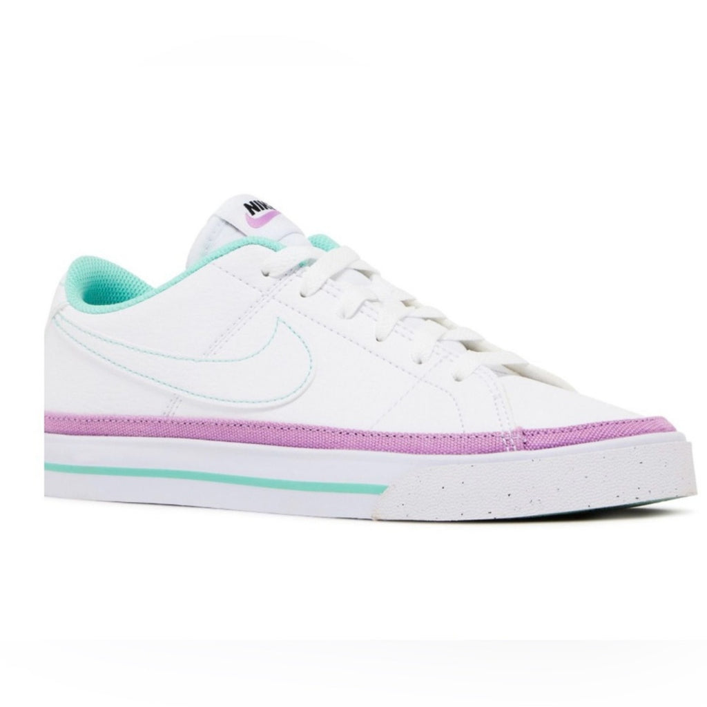 Nike Women's White Court Legacy White and  Lavender Sneakers Womens 8 NIB