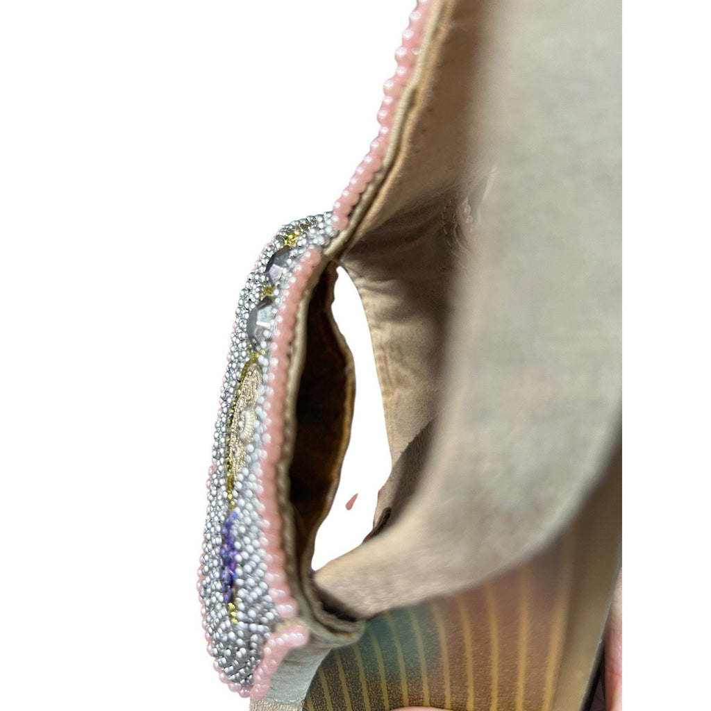 Rialto Beaded Sandals With 3 In Wedge Heel Size 7.5