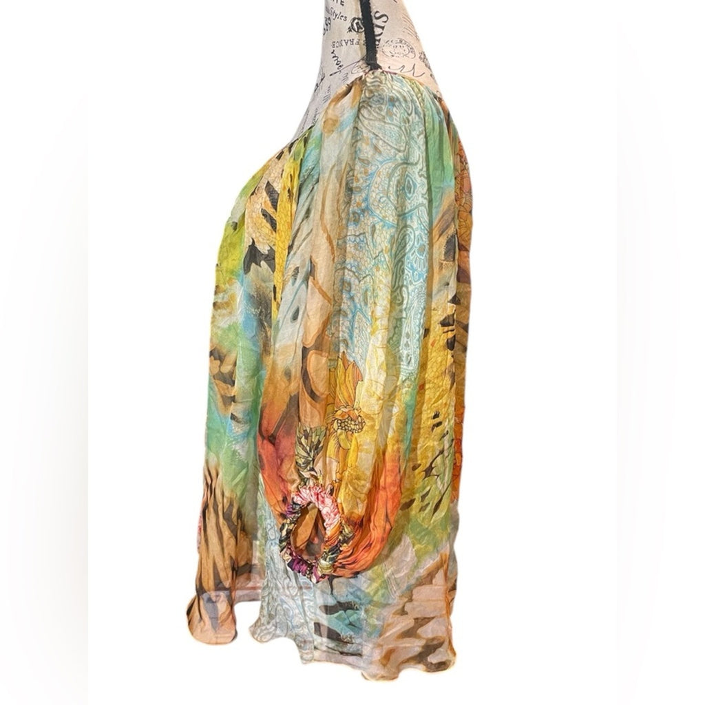 ABS by Allen Schwartz 100% Silk Blouse – XS, Detailed, Luxe