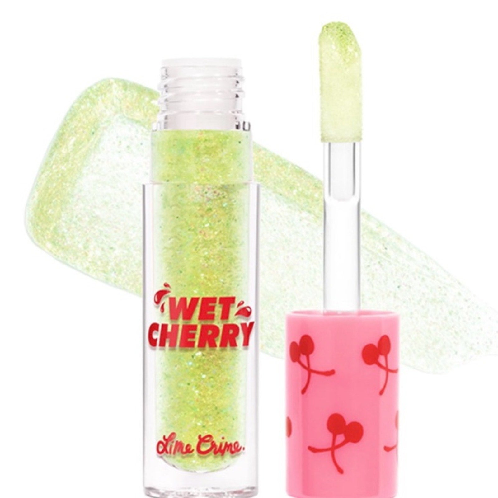Lime Crime Green Lip Gloss Sparkling Shine Cherry Slime