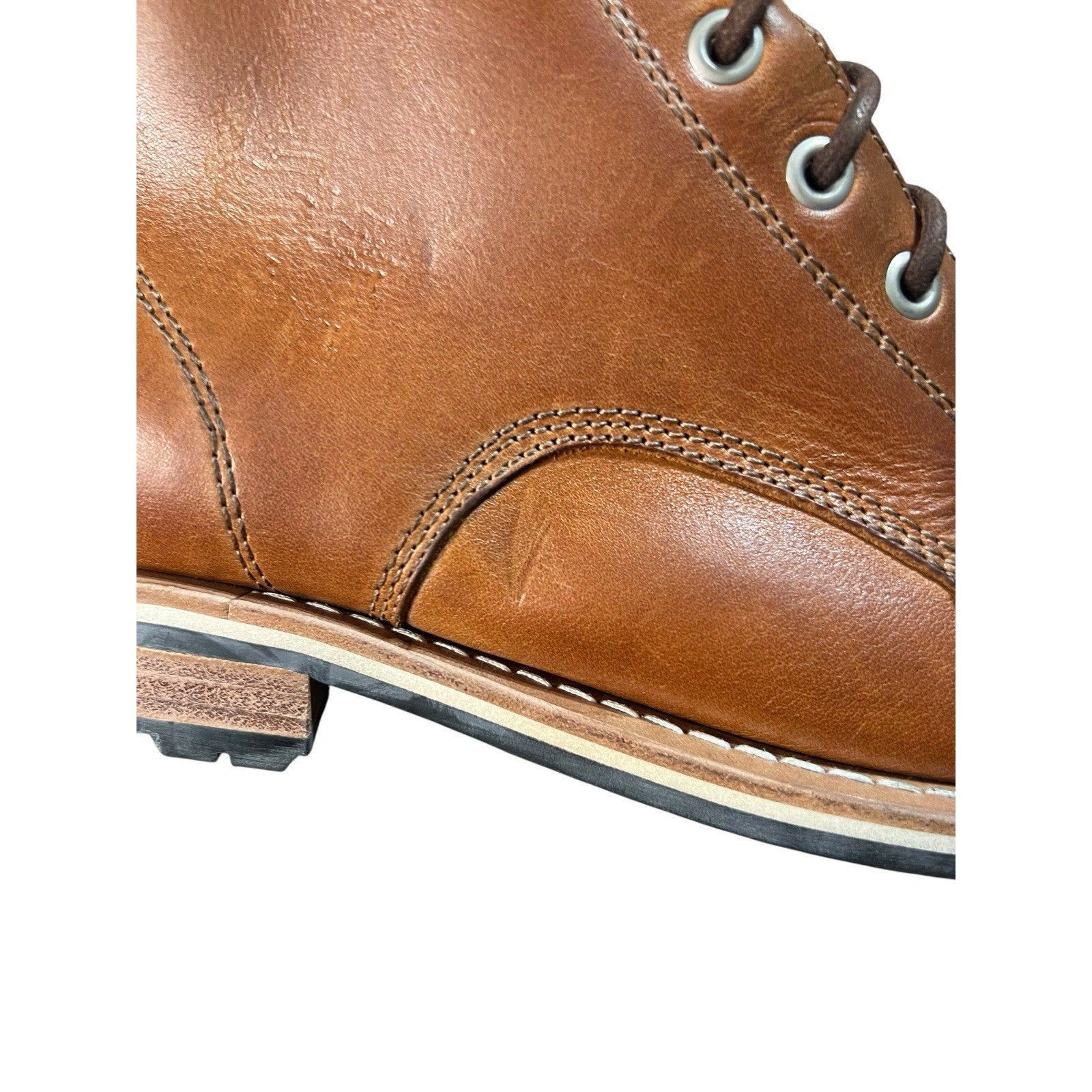 Helm The Hollis Teak Boot Brown Leather Men’s Shoe Size 10